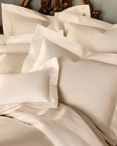 Sferra Milos King 1,020 Thread Count Solid Sateen Sham In Ivory