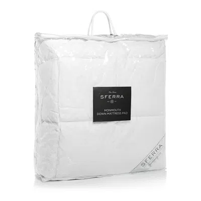 Sferra Monmouth Down Mattress Pad, Cali King In White