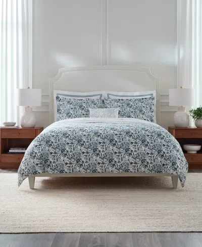 Sferra Olivia Floral Duvet Cover, Full/queen In Blue
