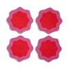 Sferra Ondulato Cocktail Napkins, Set Of 6 In Red