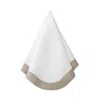 Sferra Ondulato Dinner Napkins, Set Of 4 In White  Natural