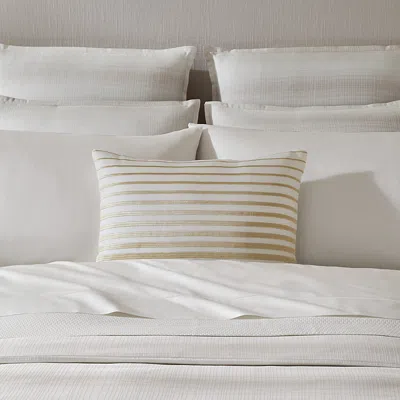 Sferra Orizzonte Embroidered Linen Decorative Pillow, 16 X 22 In Neutral