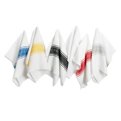 Sferra Parma Kitchen Towel, Set Of 2 In White/black