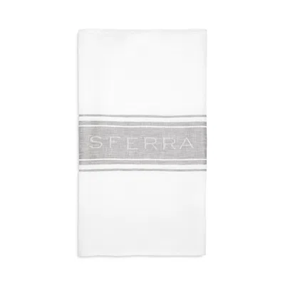 Sferra Parma Kitchen Towel, Set Of 2 In White/grey