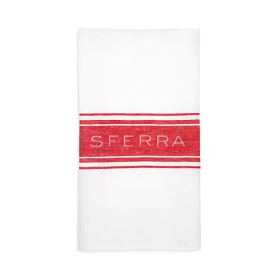 Sferra Parma Kitchen Towel, Set Of 2 In White/red