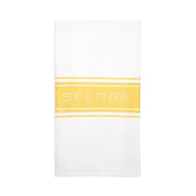 Sferra Parma Kitchen Towel, Set Of 2 In White/yellow