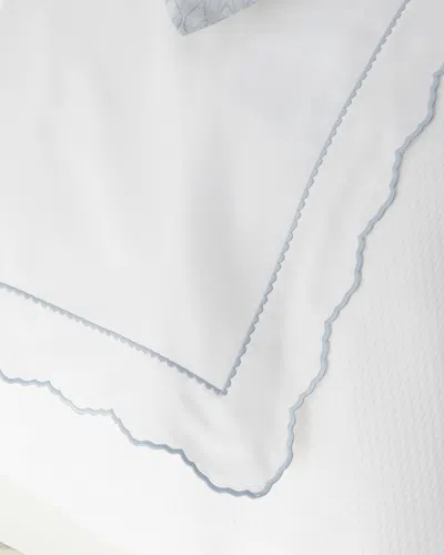 Sferra Pettine Full/queen Flat Sheet In White