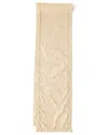 Sferra Plume Jacquard 108"l Table Runner In Parchment