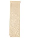 Sferra Acanthus Jacquard Table Runner, 15" X 108" In Parchment