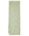 Sferra Acanthus Jacquard Table Runner, 15" X 108" In Sage