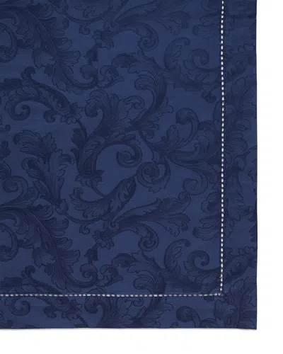 Sferra Plume Jacquard 70" X 108" Tablecloth In Blue