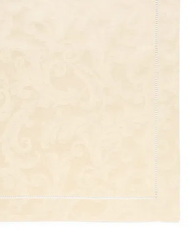 Sferra Acanthus Jacquard Tablecloth 70" X 126" In Parchment