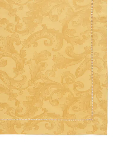 Sferra Plume Jacquard 70" X 144" Tablecloth In Yellow