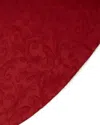 Sferra Acanthus Jacquard Round Tablecloth, 90"dia In Garnet
