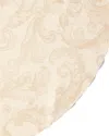 Sferra Acanthus Jacquard Round Tablecloth, 90"dia In Parchment