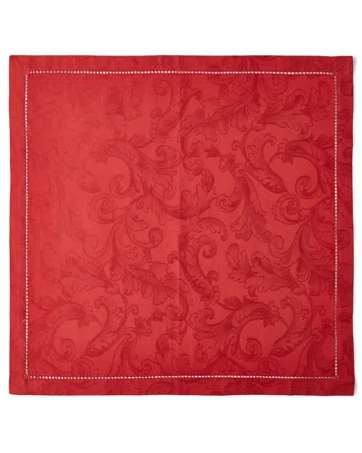 Sferra Acanthus Jacquard Napkins, Set Of 4 In Garnet