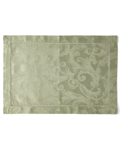 Sferra Acanthus Jacquard Placemats, Set Of 4 In Sage