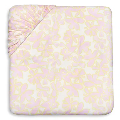 Sferra Prato Bottom Fitted Sheet, Twin In Pink
