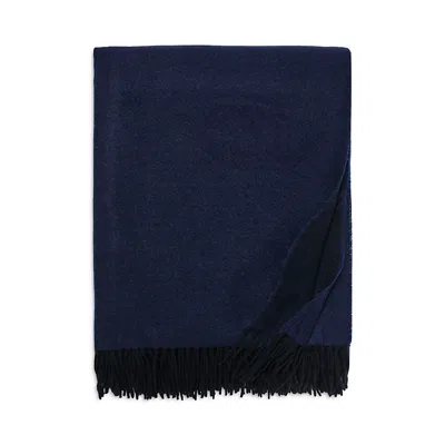 Sferra Renna Fringed Throw In Blue