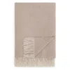 Sferra Renna Fringed Throw In Natural