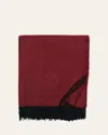 Sferra Renna Throw Blanket In Merlot