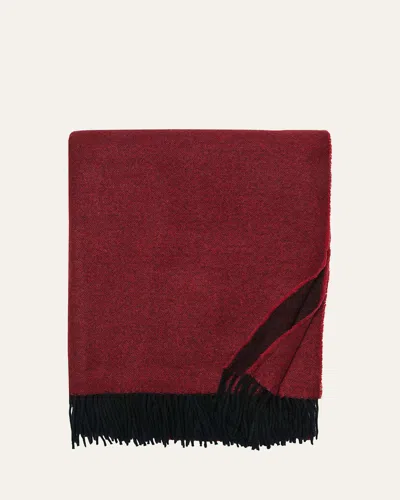 Sferra Renna Throw Blanket In Merlot