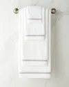 Sferra Aura Washcloth In White/iron