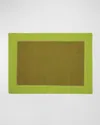 Sferra Roma 4-piece Colorblock Placemat Set In Avocado/apple
