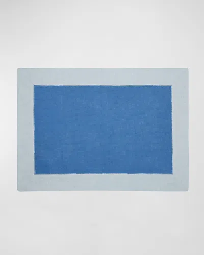 Sferra Roma Colorblock Placemats, Set Of 4 In Ocean/sky