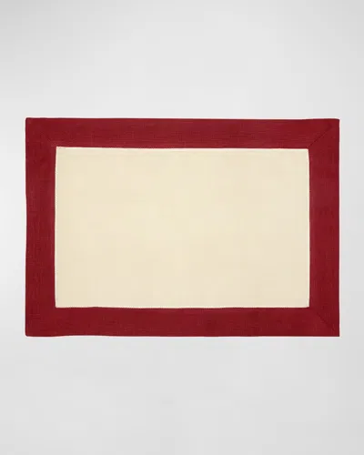 Sferra Roma Placemats, Set Of 4 In Stone/cinnabar
