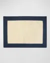 Sferra Roma Colorblock Placemats, Set Of 4 In Stone/indigo