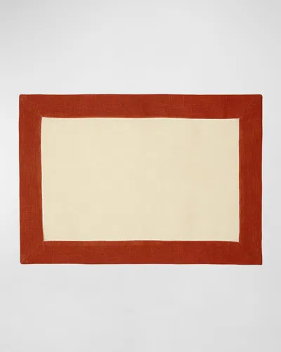 Sferra Roma Placemats, Set Of 4 In Stone/paprika