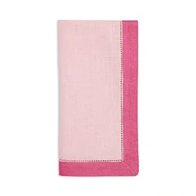 Sferra Roma 4-piece Colorblock Dinner Napkin Set In Carnation Pink