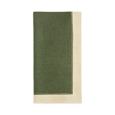 Sferra Roma Colorblock Dinner Napkins, Set Of 4 In Sage/stone