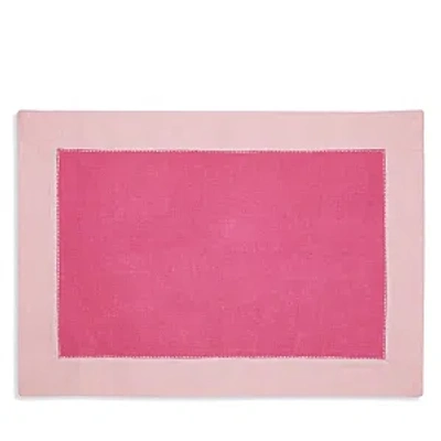 Sferra Roma 4-piece Colorblock Placemat Set In Pink Carnation