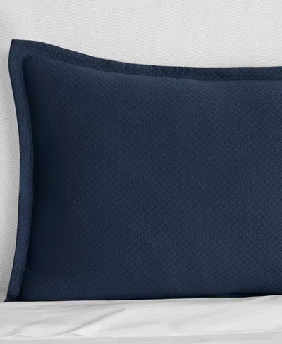 Sferra Rombo Cotton Boudoir Sham, 12" X 16" In Navy
