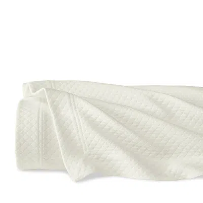 Sferra Rombo Cotton Diamond Matelasse Coverlet, Twin In White