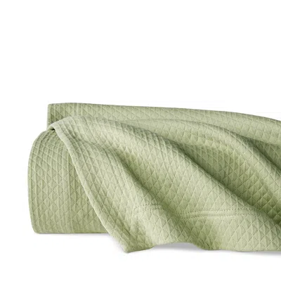 Sferra Rombo Cotton Diamond Matelasse Coverlet, Twin In Yellow