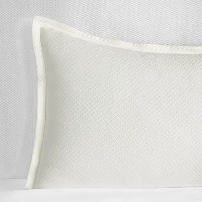 Sferra Rombo Cotton Diamond Matelasse Sham, Super Euro In White