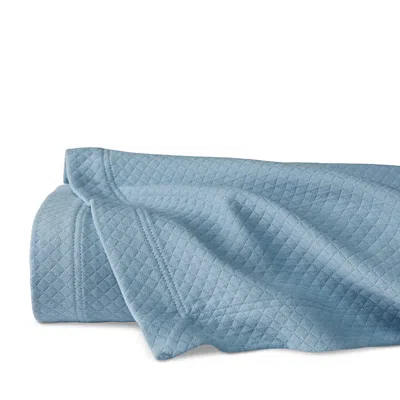 Sferra Rombo Cotton Diamond Matelasse Coverlet, Full/queen In Sea