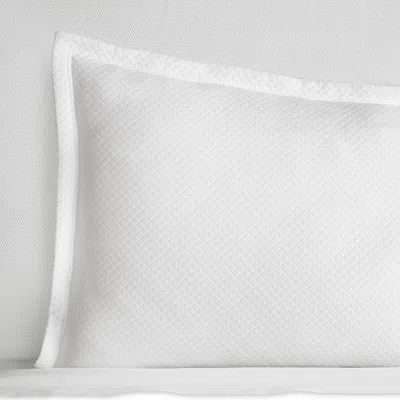 Sferra Rombo Cotton Diamond Pique Matelasse Euro Sham In White