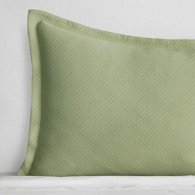 Sferra Rombo Diamond Pique Matelasse Sham, Boudoir In Green