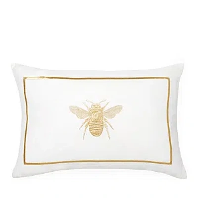 Sferra Ronzio Decorative Pillow, 12" X 18" In White/gold