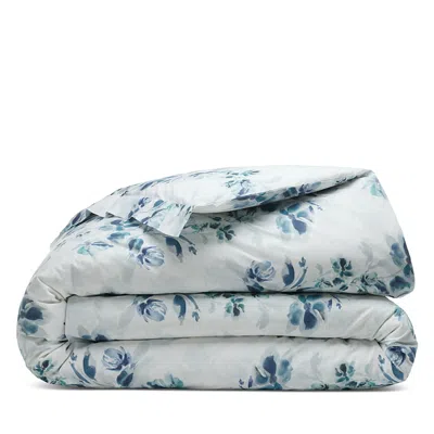Sferra Rosa Watercolor Floral Duvet Cover, Full/queen - Exclusive In Blue