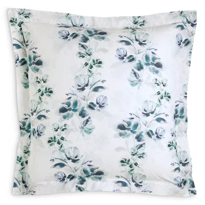 Sferra Rosa Watercolor Floral Euro Sham - Exclusive In Blue