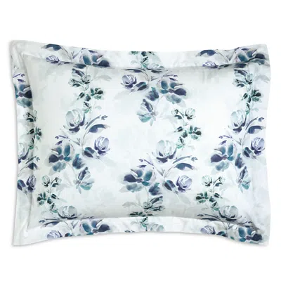 Sferra Rosa Watercolor Floral Sham, King - Exclusive In Blue