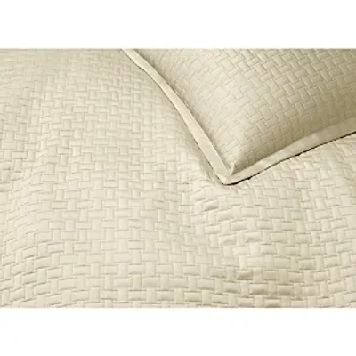 Sferra Sampietrini Quilted Sateen Euro Sham In Sand