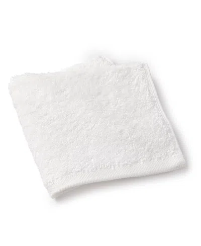 Sferra Sarma 100% Turkish Cotton Washcloth, 12" X 12" In White