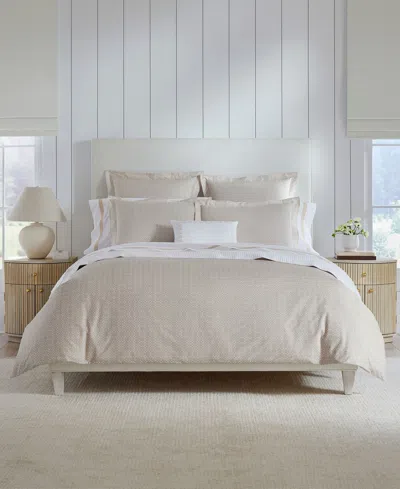 Sferra Sassetta Geometric Design Duvet Cover, King In Beige