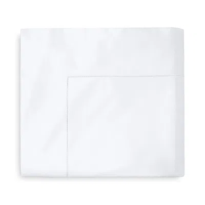 Sferra Savio Flat Sheet, Full/queen In White